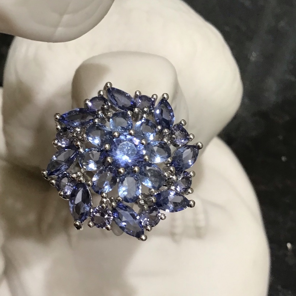 Sterling Silver Blue Iolite Ring size 7.25 New